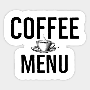 Funny Coffee Menu Cup Sticker